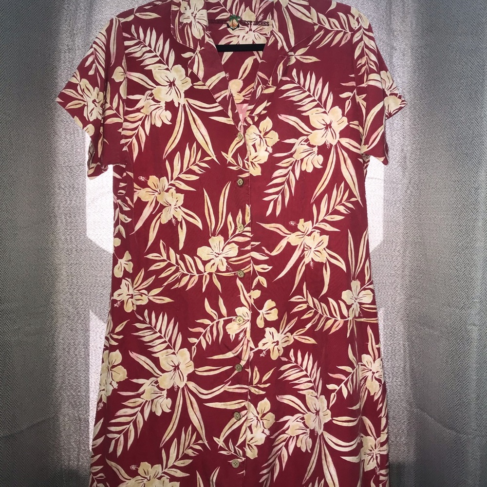 Hawaiian print dress